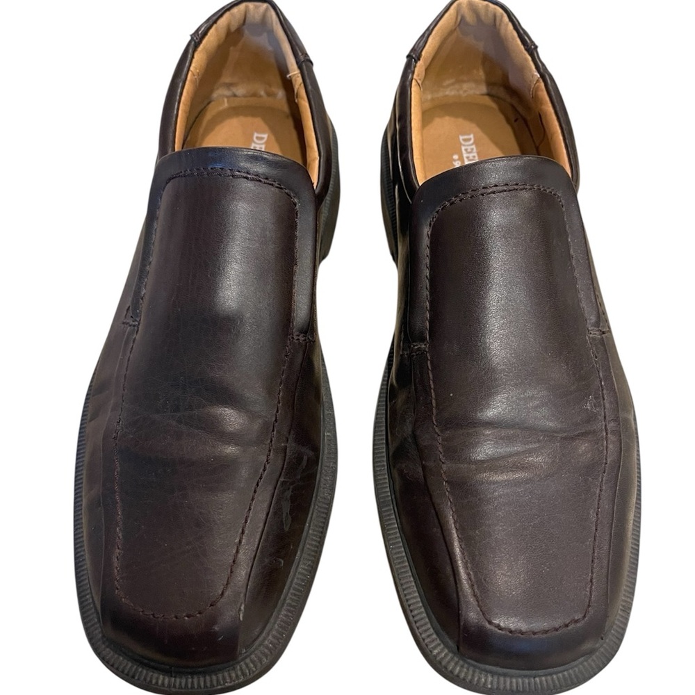 Deer Stags Brown Leather Loafers Slip-Ons